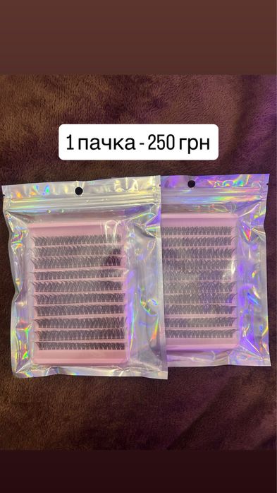 Накладні вії пучкові ленточные набор для наращивания накладные ресницы