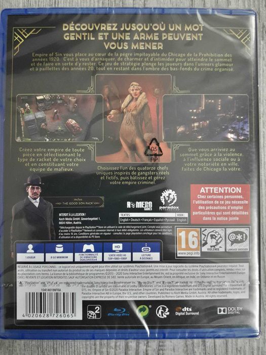 Nowa Gra Empire of Sin PS4/PS5 Playstation