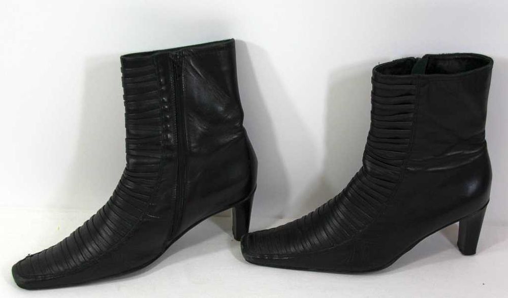 Buty botki czarne skórzane Rozmiar 39