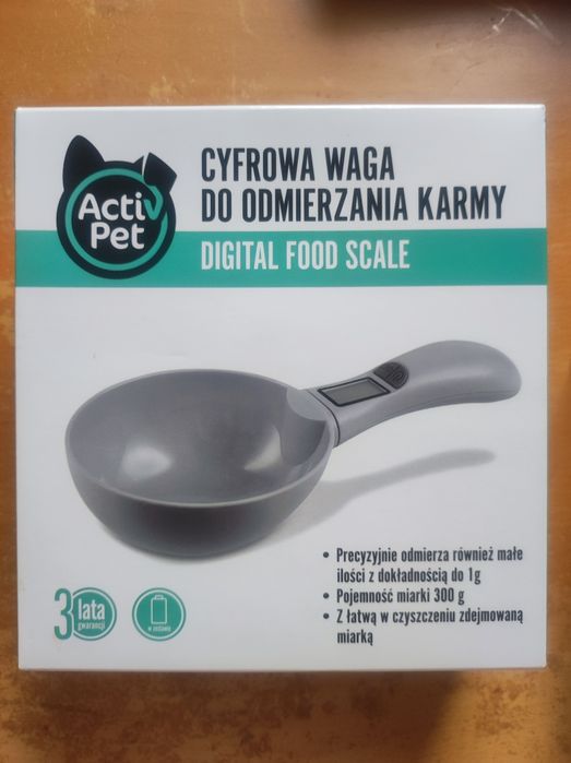 Cyfrowa waga do odmierzania karmy - łyżka - pojemność 300g - Activ Pet