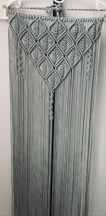 Пояс,баска макраме у сірому кольорі