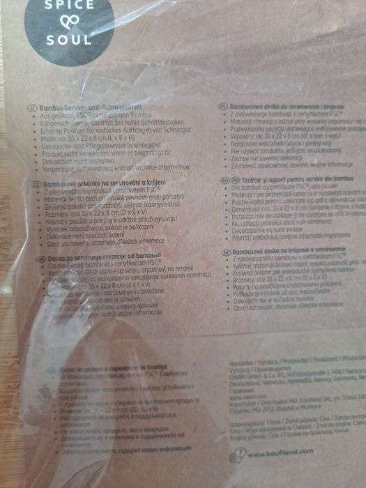 Deska bambusowa na podwyższeniu Spice&Soul