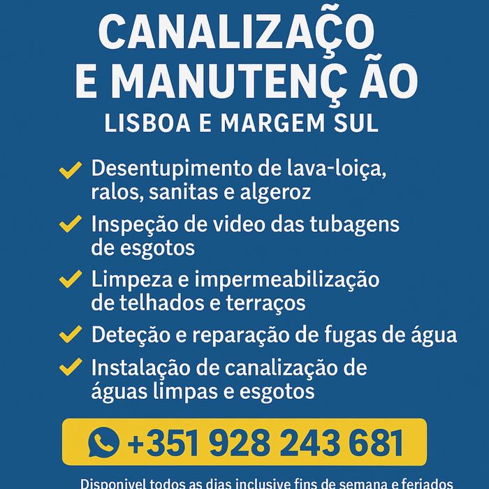 Desentupimentos de esgotos e Canalização