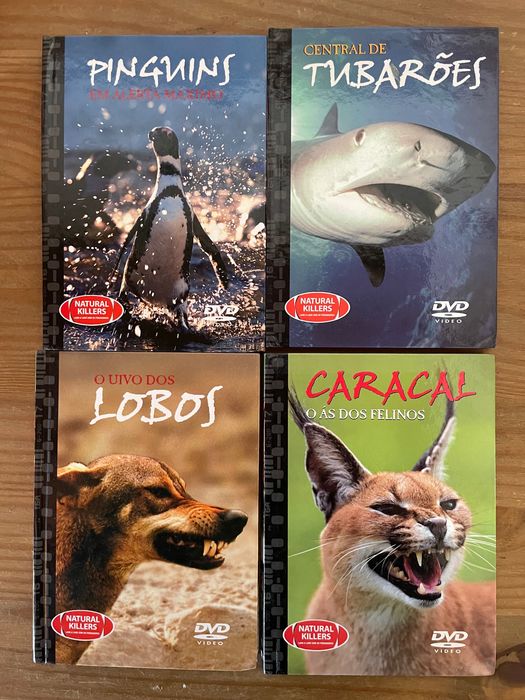 Pack 4 DVD Natural Killers - Tubarões, Lobos… (portes grátis)