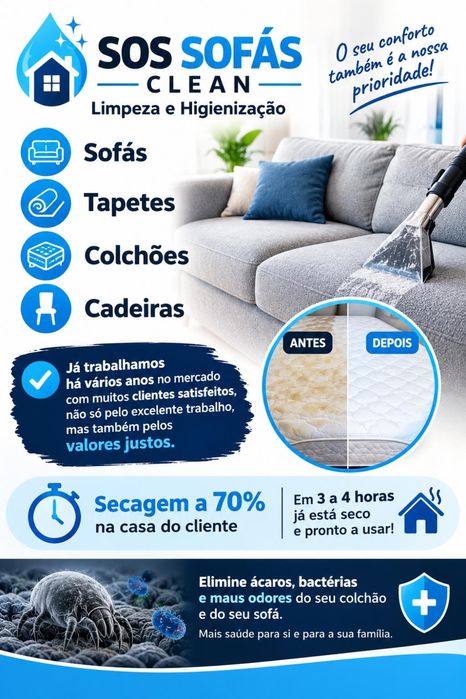Limpeza  de tapetes sofas colchao