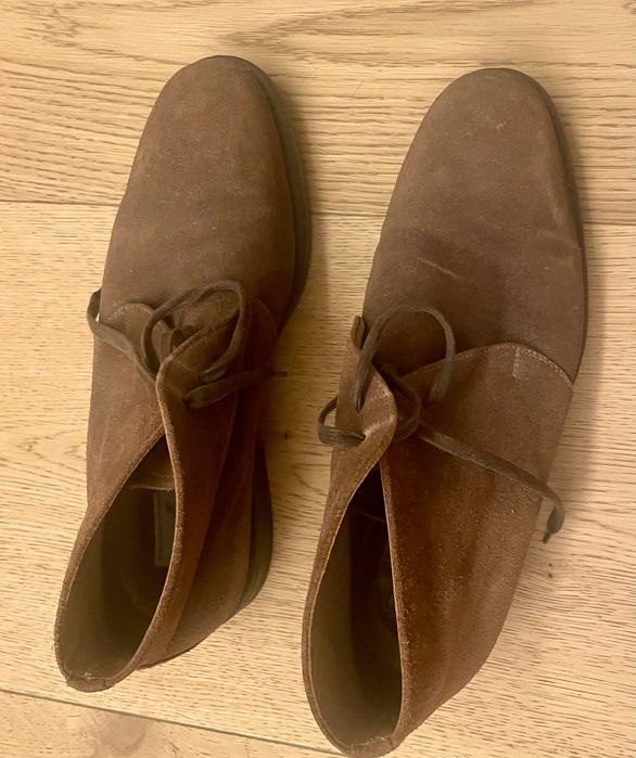 Botins em camurça castanha – Ermenegildo Zegna – 40/41