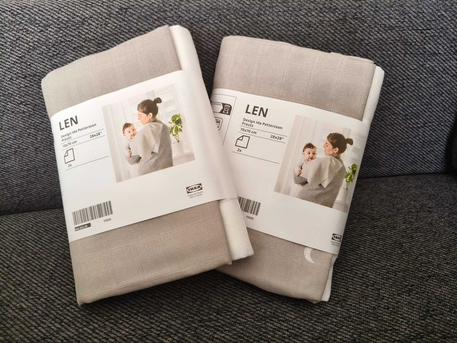 Musselinas IKEA LEN 70x70 cm – novas na embalagem