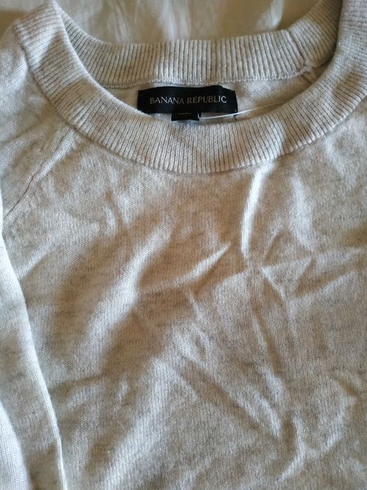 Теплое шерсть с кашемиром брендовое платье-свитер Banana Republic