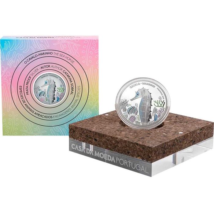 2021 – moeda Prata PROOF 5,00€ – Cavalo-Marinho