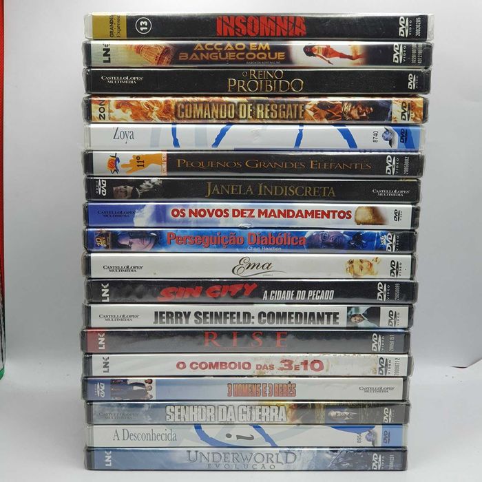 Lote 1/1 - Pack de 18 Filmes Novos e Selados em DVD - Ref.VI