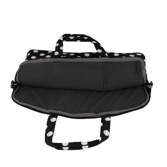 Wonder Briefcase Laptop 17 cali groszki czarne