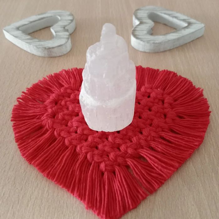Coração em macrame