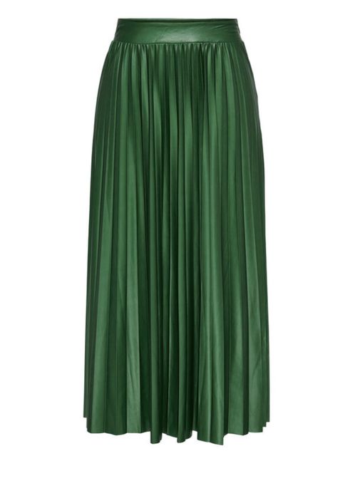 Saia verde plissada nova M