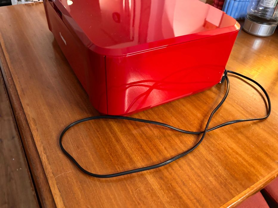 Canon PIXMA MG3650S wireless inkjet printer in a bold red finish.