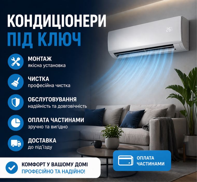 Монтаж та продаж кондиціонерів з гарантією