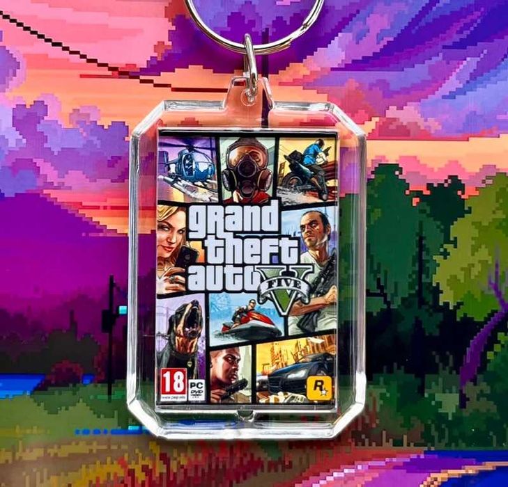 Brelok GTA V - mini okładka gry PC