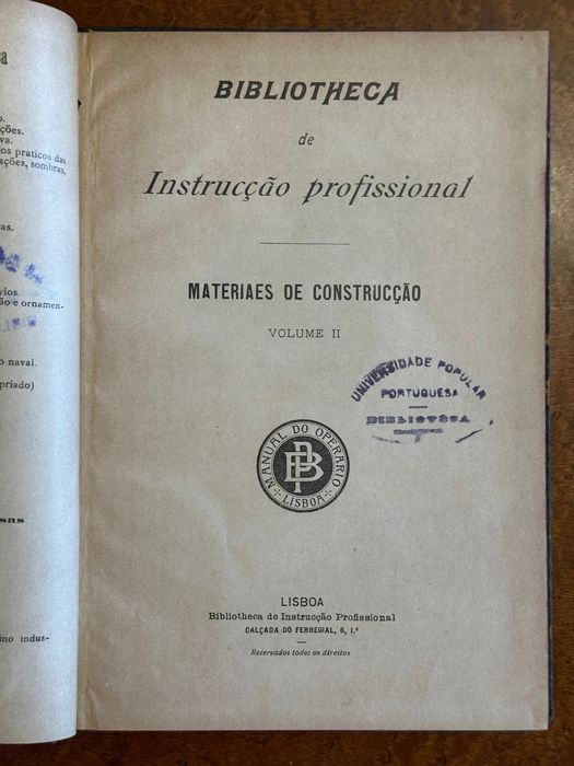 Biblioteca de Instrução Profissional: Materiais de Construção Volume 2