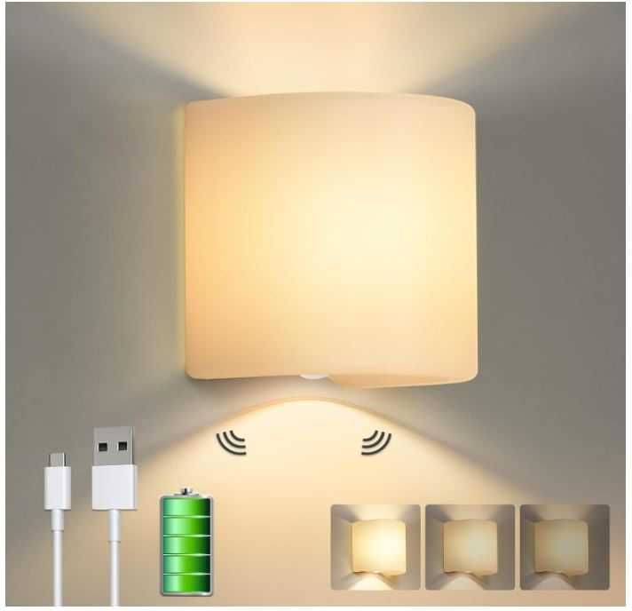 Kinkiet góra-dół bezprzewodowy z czujnikiem ruchu
