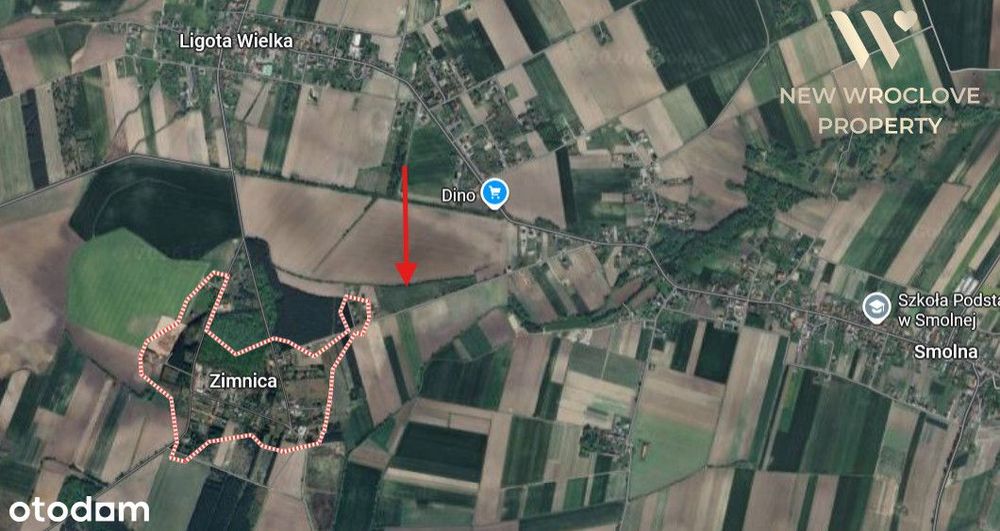 Zimnica/budowlana 1001 mkw/prąd, woda w drodze