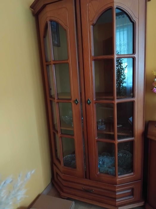 Komplet komody witryna stół lustro