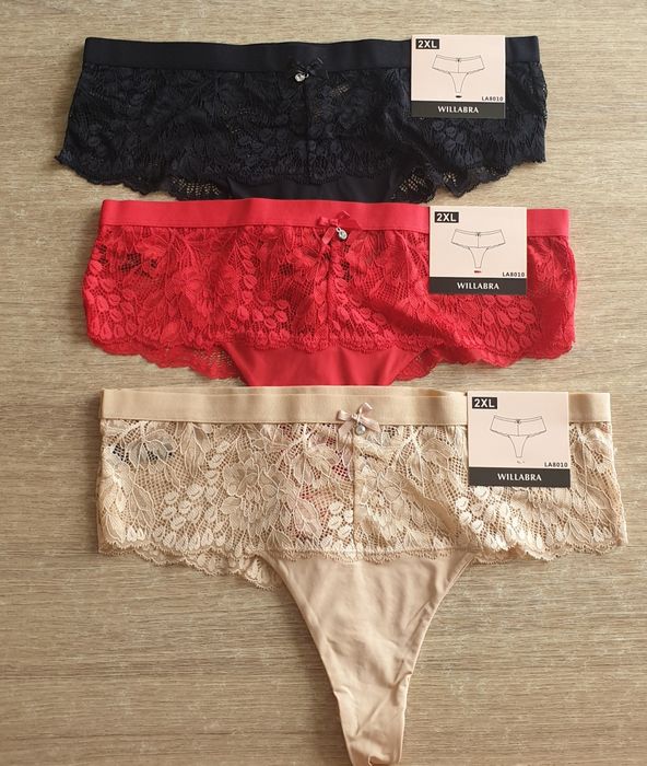 3×Damskie brazyliany 2XL