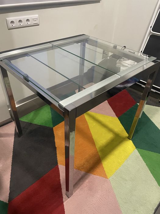 Mesa de vidro extensivel