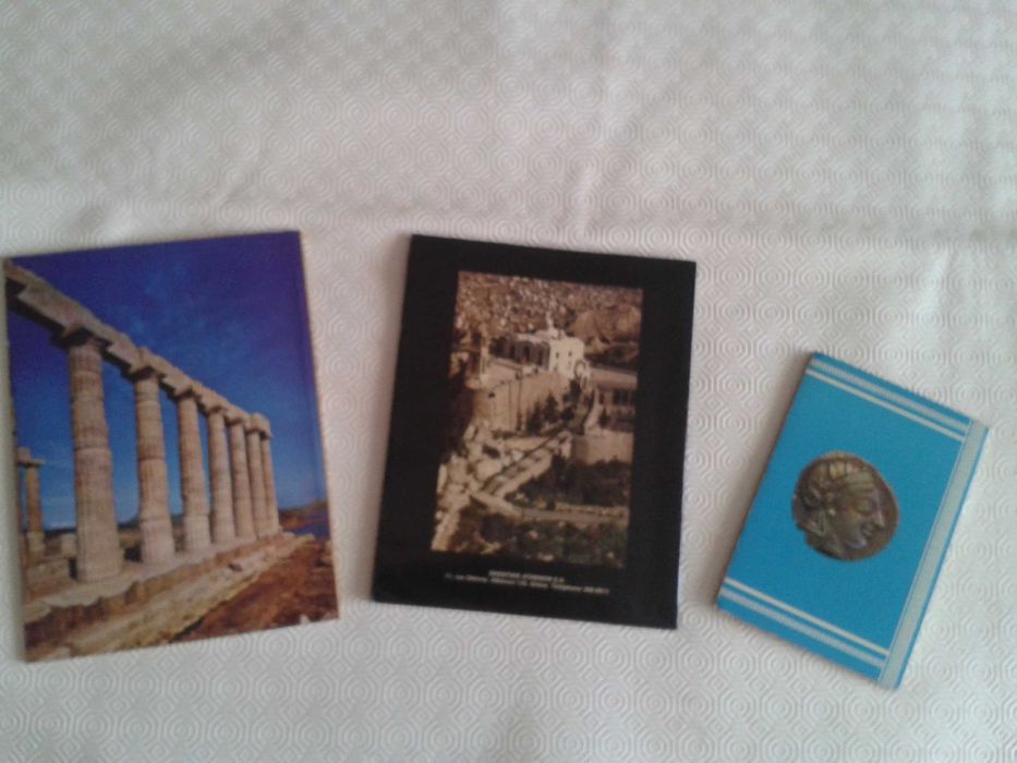 LOTE de 3 livros/guia turísticos de Atenas e Grécia