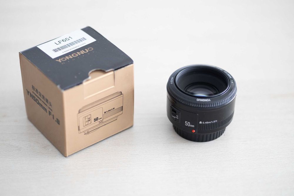 Objetiva Yongnuo 50mm f1.8  para Canon EF