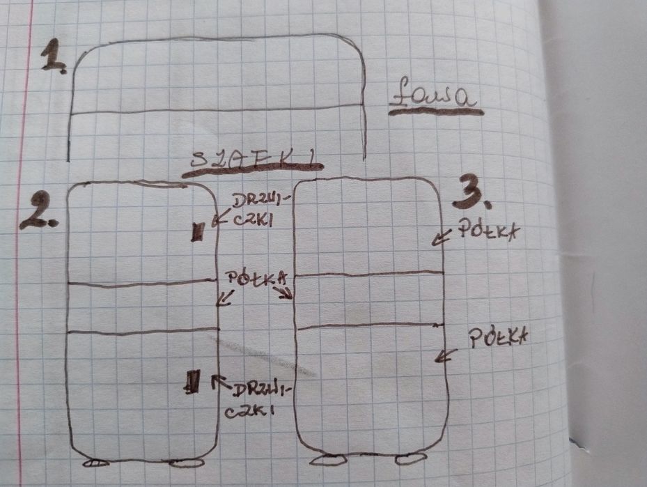 BRW Elippe, ława,szafki