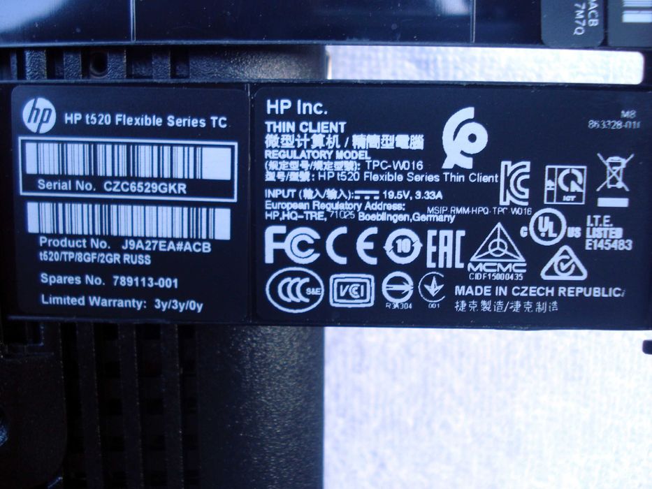 Тонкий клієнт HP T520 AMD 1.2 GHz / 4GB RAM(DDR 3) 16GB SSD