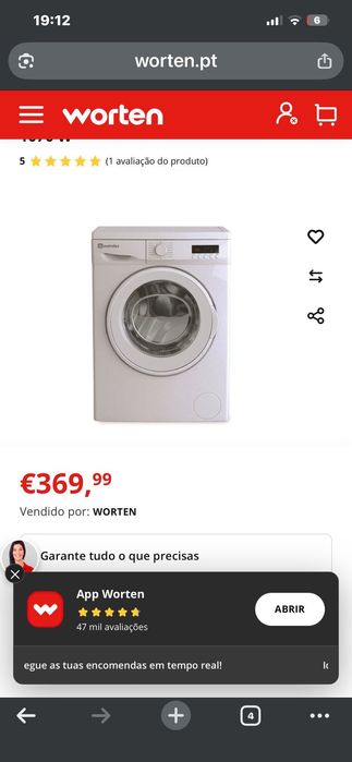 Máquina de lavar roupa 7k