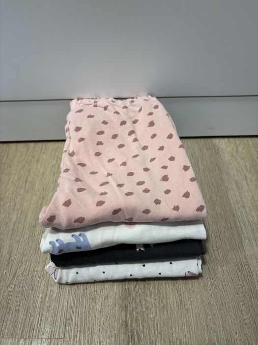 Bawełniane ocieplane legginsy H&M 98 z regulowana talią