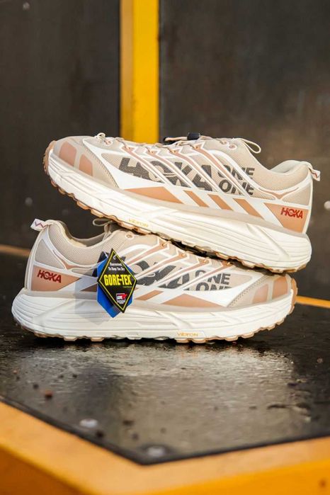 Hoka Mafate Three2 Gore-TEX Beige кросівки 41–46 | Склад Львів
