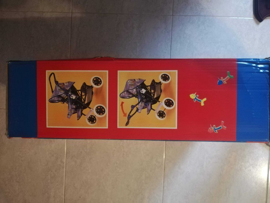 Carrinho para bonecas com pega ajustável de 50 cm a 80 cm - NOVO