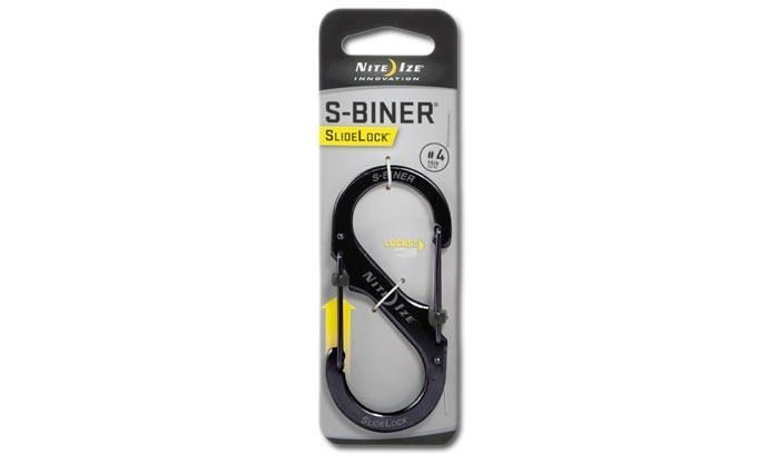 Karabińczyk Nite Ize stalowy S-Biner #4 SlideLock - Czarny