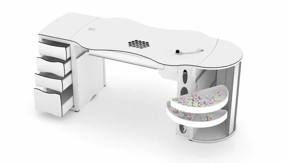 Fantástica Mesa de unhas Jenny Swiss com aspirador integrado
