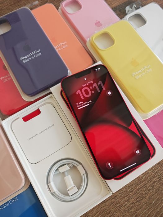 iPhone 14 Plus 6.7" 128GB Vermelho Em muito bom estado Aceito Retomas