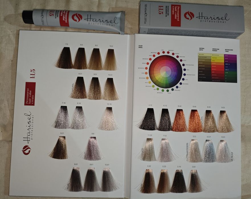Профессиональная перманентная крем-краска для волос Harisel Professional Permanent Hair Color Cream  100 мл. Италия . Фарба для волосся