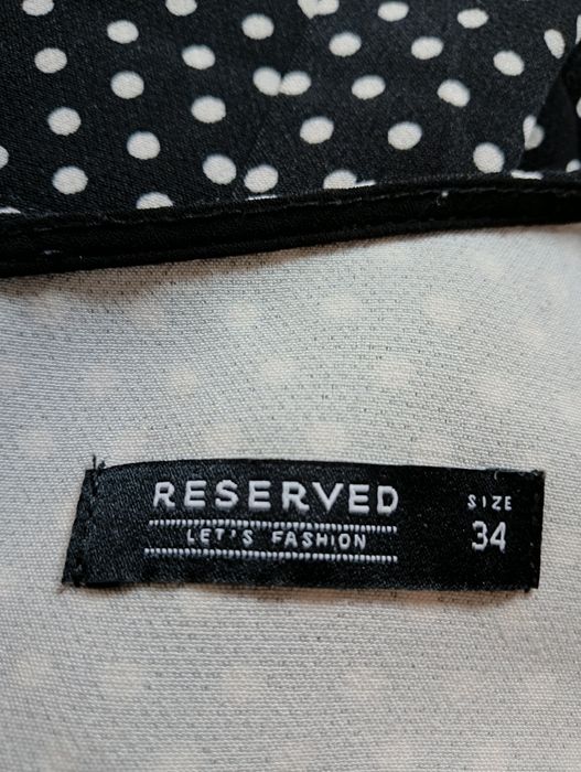 Sukienka czarna w białe kropki Reserved roz.34