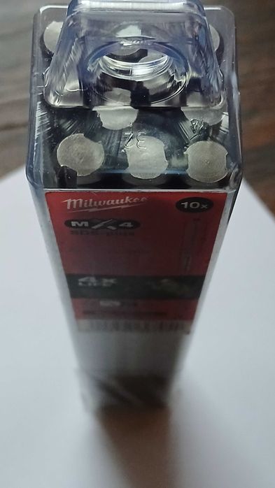 Wiertła MILWAUKEE do betonu 10mm 150/215mm SDS-PLUS MX4 10szt*nowe*org