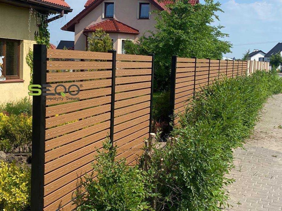 Sztacheta kompozytowa komorowa SEQO BB-80H20 ze słojami drewna 0,95m