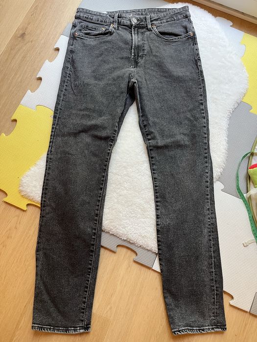 Spodnie męskie ciemne jeansy H&M