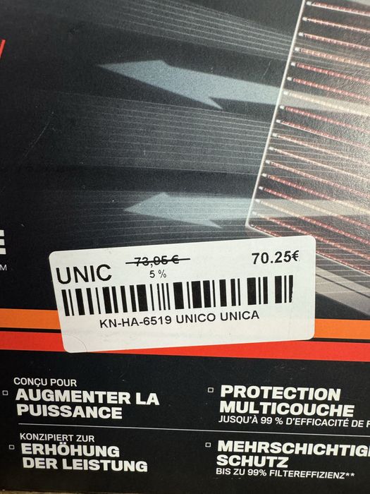 Filtro KN Honda CB/CBR 650