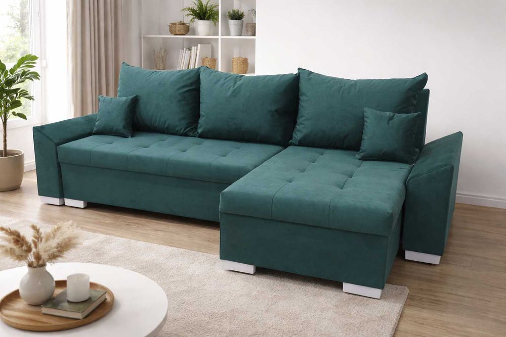 Narożnik Mateo | Nowoczesna kanapa | Rozkładana | Funkcja spania