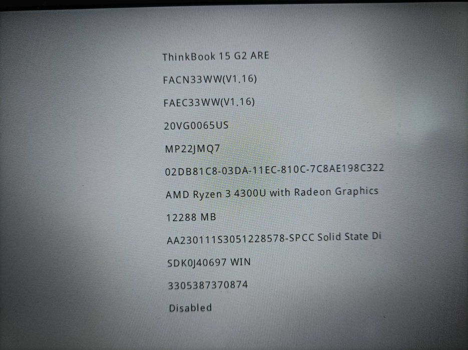 Lenovo ThinkBook 15 G2 ARE 100% Гарантія. Ryzen 3 4300U. 8Gb ram