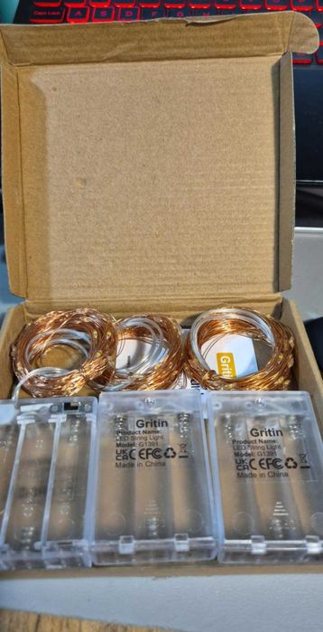 Światełek na druciku miedzianym na baterie cena za 3 sztuki