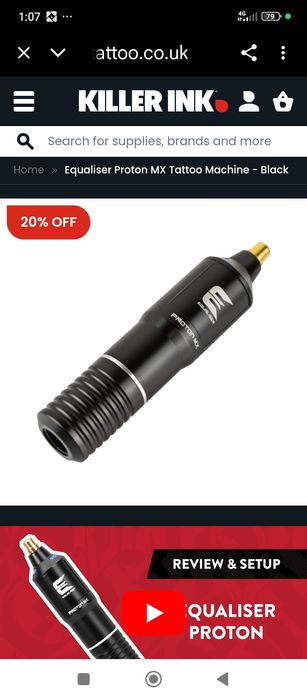 Máquina profissional tatuagem equalazer proton MX tattoo