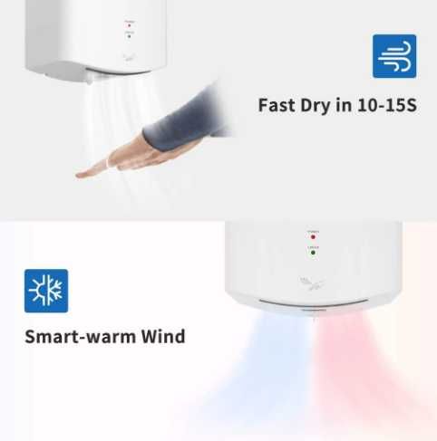 Suszarka do rąk ANYDRY 2630S Biała Nr.EO106