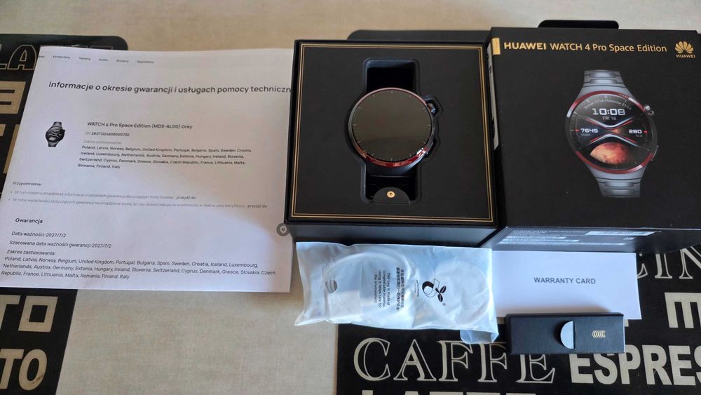 HUAWEI WATCH 4 PRO SE jak NOWY tytanowy gwar.producenta 24M!Komplet !