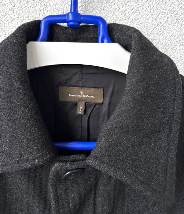 Płaszcz kaszmirowy ERMENEGILDO ZEGNA męski długi wełna r. M/L